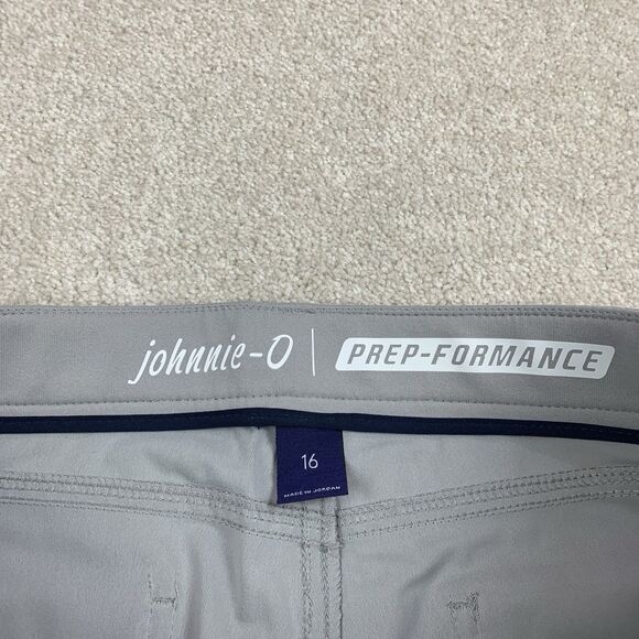 Johnnie O Pants Womens 16 Gray Prep Formance Chino Flat Front Preppy Golf - Picture 10 of 15